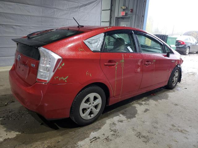 JTDKN3DU1B5301049 - 2011 TOYOTA PRIUS წითელი ფოტო 3