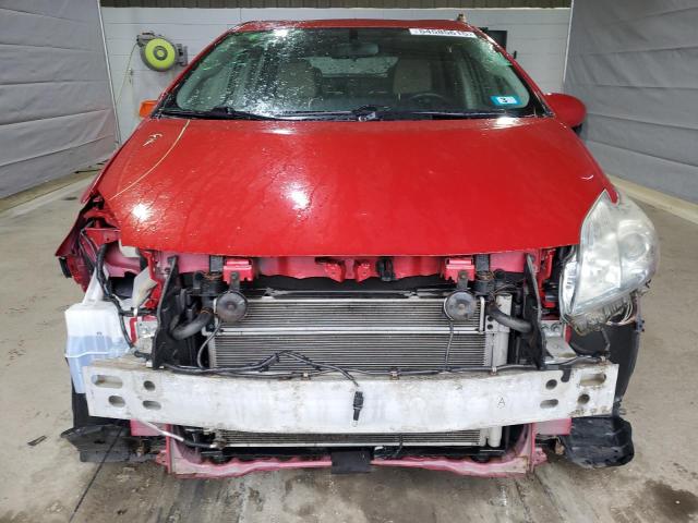 JTDKN3DU1B5301049 - 2011 TOYOTA PRIUS წითელი ფოტო 5