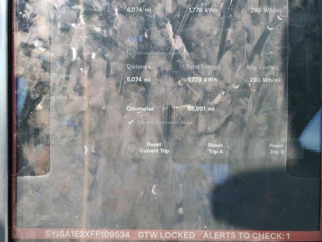 5YJSA1E2XFF109534 - 2015 TESLA MODEL S Boz foto 9