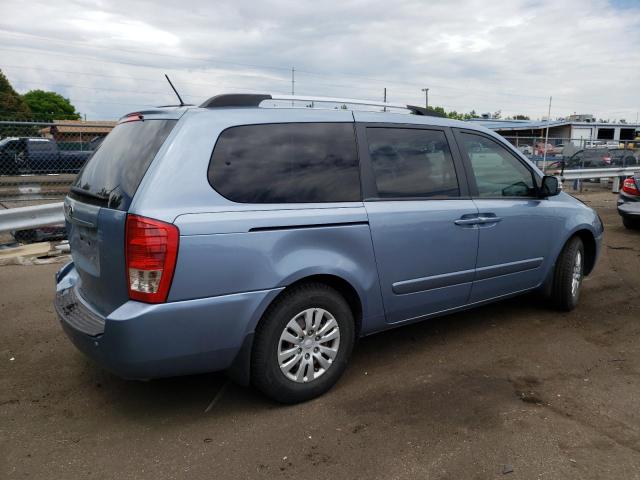 KNDMG4C70E6579394 - 2014 KIA SEDONA LX BLUE photo 3