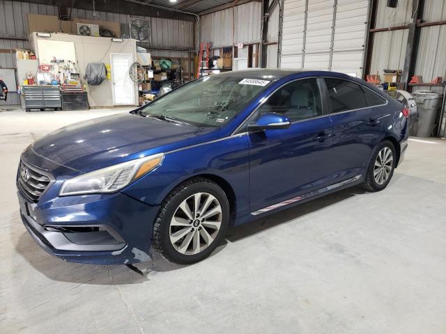5NPE34AF0FH037245 - 2015 HYUNDAI SONATA SPORT BLUE photo 1