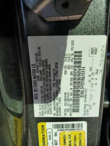 3LN6L5F92HR610414 - 2017 LINCOLN MKZ RESERVE CHARCOAL photo 13