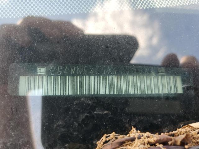 2G4WN58C581196584 - 2008 BUICK LACROSSE SUPER SERIES BLACK photo 12