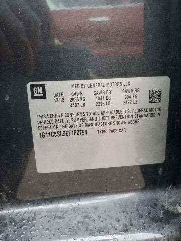 1G11C5SL9EF182794 - 2014 CHEVROLET MALIBU 1LT 黑色 照片 12