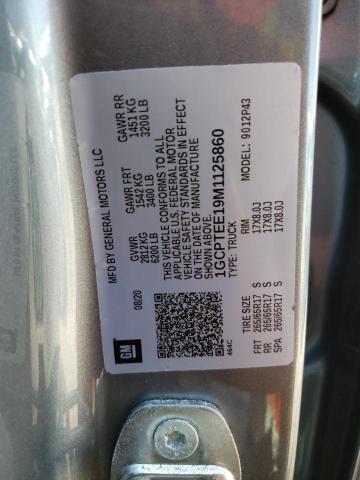 1GCPTEE19M1125860 - 2021 CHEVROLET COLORADO ZR2 GRAY photo 12