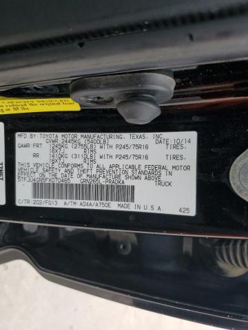 5TFJU4GN5FX070465 - 2015 TOYOTA TACOMA DOUBLE CAB PRERUNNER BLACK photo 12