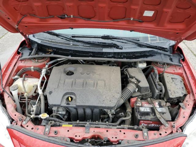 2T1BU4EE0BC629341 - 2011 TOYOTA COROLLA LE BASE RED photo 11