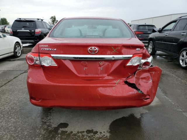 2T1BU4EE0BC629341 - 2011 TOYOTA COROLLA LE BASE RED photo 6