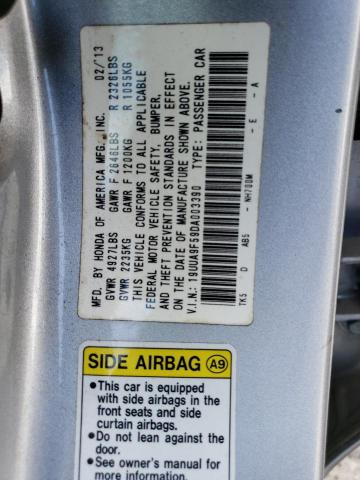 19UUA9F59DA003390 - 2013 ACURA TL TECH SILVER photo 12