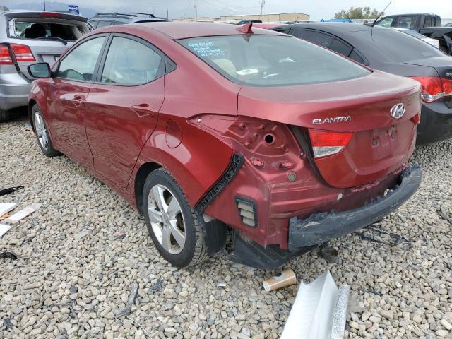 5NPDH4AE5DH343942 - 2013 HYUNDAI ELANTRA GLS RED photo 2