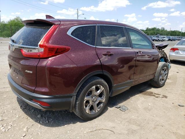 2HKRW2H57KH676369 - 2019 HONDA CR-V EX BURGUNDY photo 3