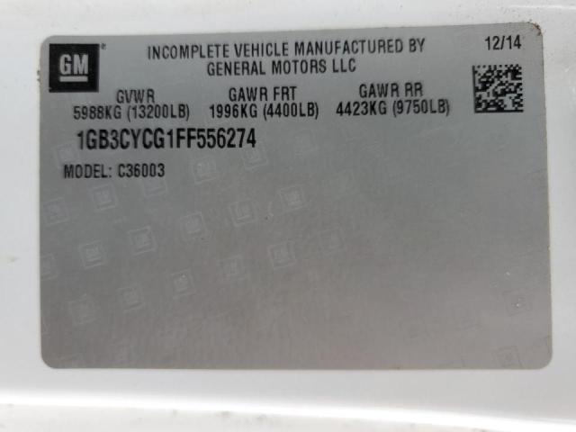 1GB3CYCG1FF556274 - 2015 CHEVROLET SILVERADO C3500 WHITE photo 10