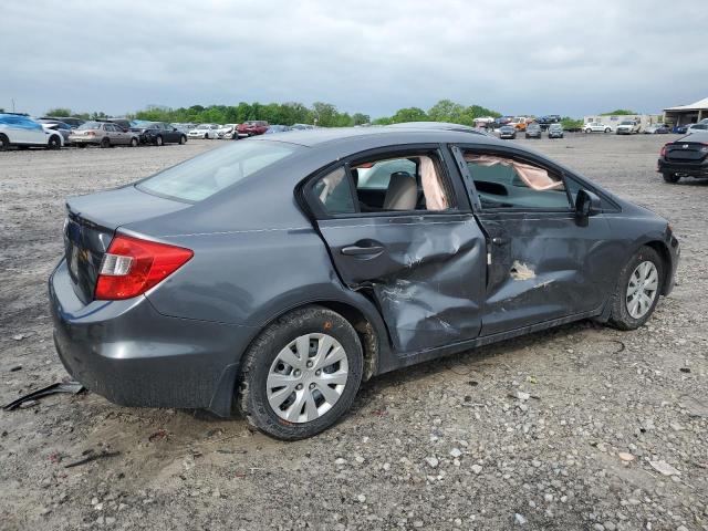 19XFB2F58CE059635 - 2012 HONDA CIVIC LX ნაცრისფერი ფოტო 3