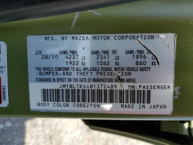 JM1BL1K44B1372489 - 2011 MAZDA SPEED 3 მწვანე ფოტო 12