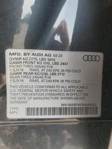 WA18ABF45PA066032 - 2023 AUDI A4 ALLROAD PREMIUM PLUS GRAY photo 12