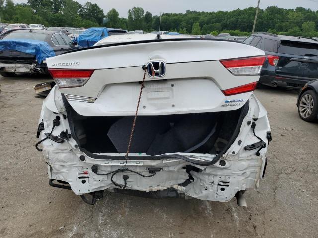 1HGCV3F26NA048226 - 2022 HONDA ACCORD HYBRID SPORT WHITE photo 6