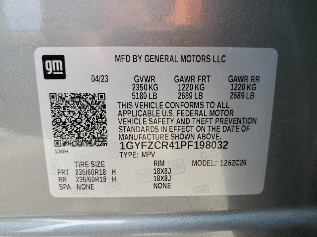 1GYFZCR41PF198032 - 2023 CADILLAC XT4 PREMIUM LUXURY SILVER photo 13