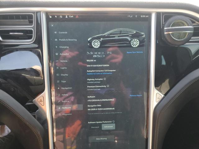 5YJSA1E26GF129054 - 2016 TESLA MODEL S GRAY photo 9