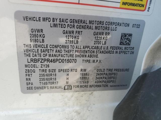 LRBFZPR46PD015070 - 2023 BUICK ENVISION ESSENCE Սպիտակ լուսանկար 13