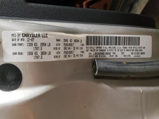 1J8HG48NX8C180662 - 2008 JEEP COMMANDER SPORT ვერცხლისფერი ფოტო 13