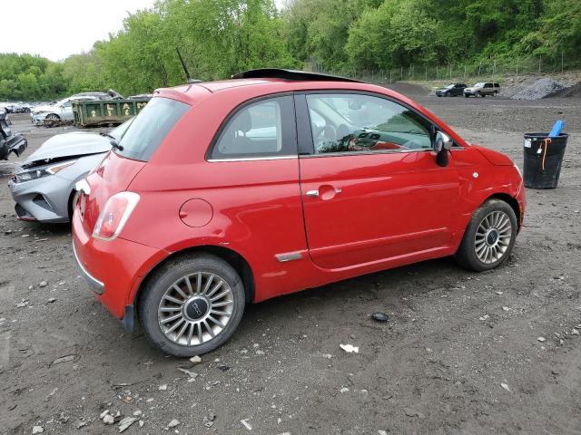 3C3CFFCR7CT104067 - 2012 FIAT 500 LOUNGE RED photo 3