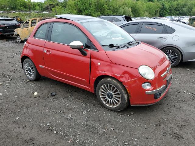 3C3CFFCR7CT104067 - 2012 FIAT 500 LOUNGE RED photo 4