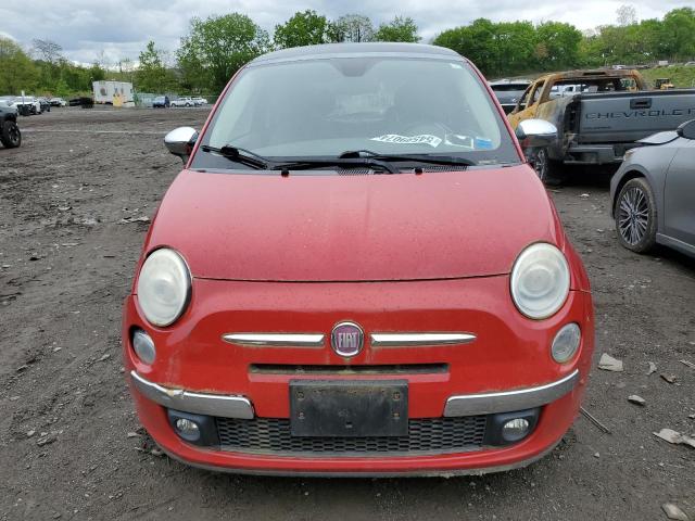 3C3CFFCR7CT104067 - 2012 FIAT 500 LOUNGE RED photo 5