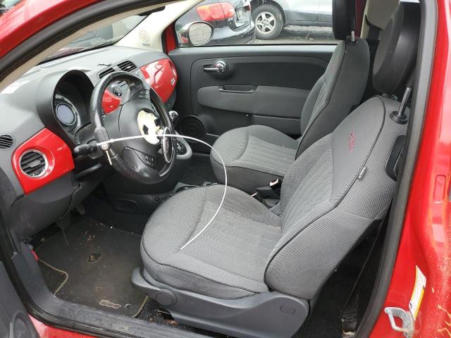 3C3CFFCR7CT104067 - 2012 FIAT 500 LOUNGE RED photo 7