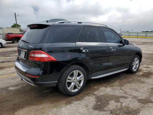 4JGDA5HB9EA417745 - 2014 MERCEDES-BENZ ML 350 4MATIC BLACK photo 3