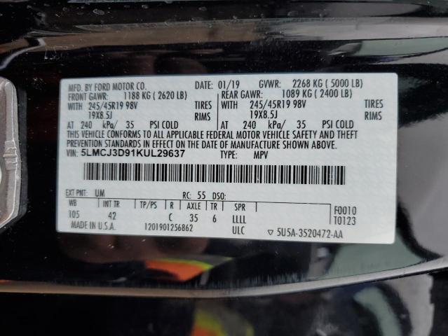 5LMCJ3D91KUL29637 - 2019 LINCOLN MKC RESERVE Siyah fotoğraf 13