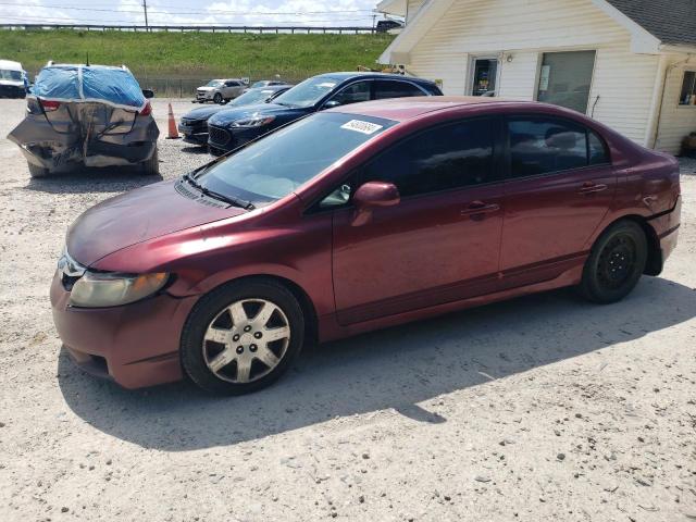 2HGFA1F52AH571391 - 2010 HONDA CIVIC LX BURGUNDY photo 1