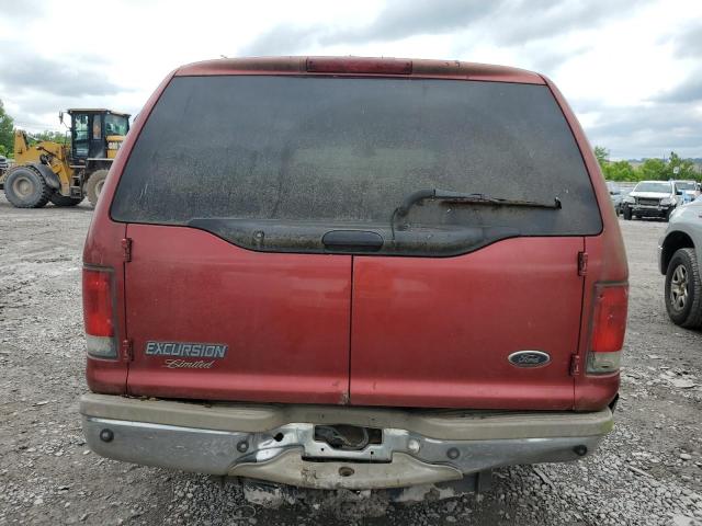 1FMNU42S7YED64071 - 2000 FORD EXCURSION LIMITED BURGUNDY photo 6