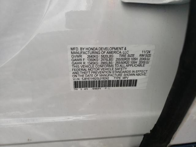 5J8YE1H92SL018242 - 2025 ACURA MDX A-SPEC ADVANCE WHITE photo 13