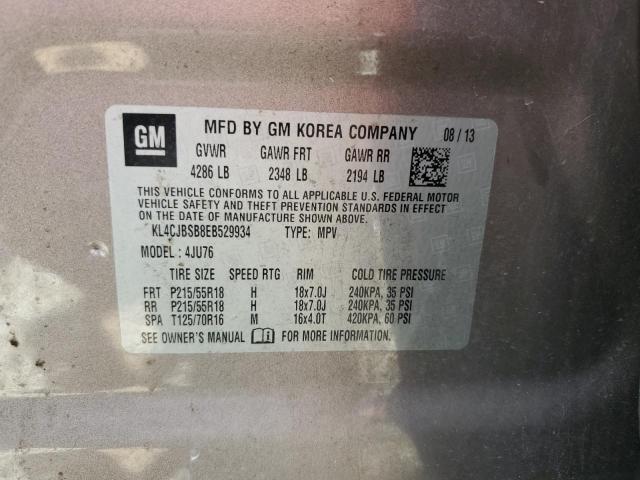 KL4CJBSB8EB529934 - 2014 BUICK ENCORE CONVENIENCE 金色 照片 12