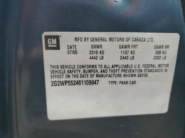 2G2WP552461109947 - 2006 PONTIAC GRAND PRIX 蓝色 照片 12