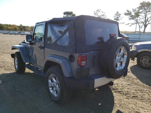 1C4AJWBG4EL325948 - 2014 JEEP WRANGLER SAHARA GRAY photo 3