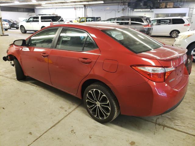 2T1BURHEXFC308986 - 2015 TOYOTA COROLLA L RED photo 2