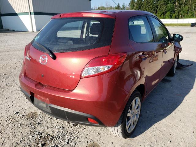 JM1DE1KZ1E0183307 - 2014 MAZDA MAZDA2 SPORT RED photo 4