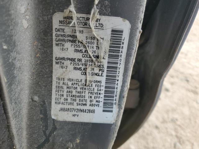 JN8AR07Y2YW442846 - 2000 NISSAN PATHFINDER LE SILVER photo 13