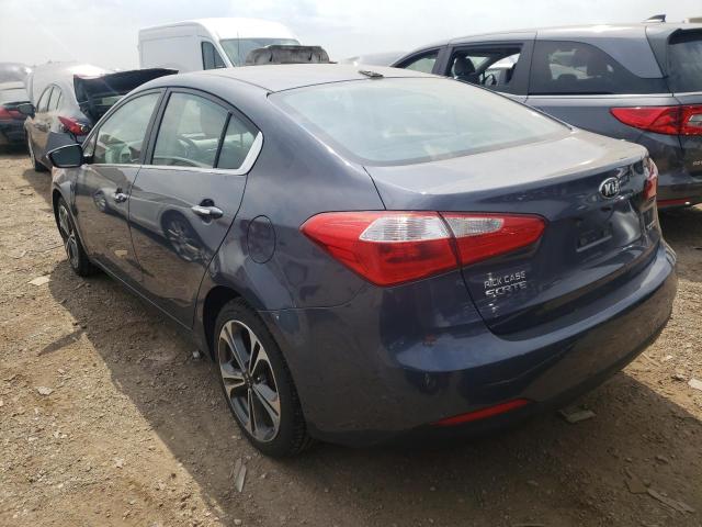 KNAFX4A86E5118756 - 2014 KIA FORTE EX GRAY photo 2