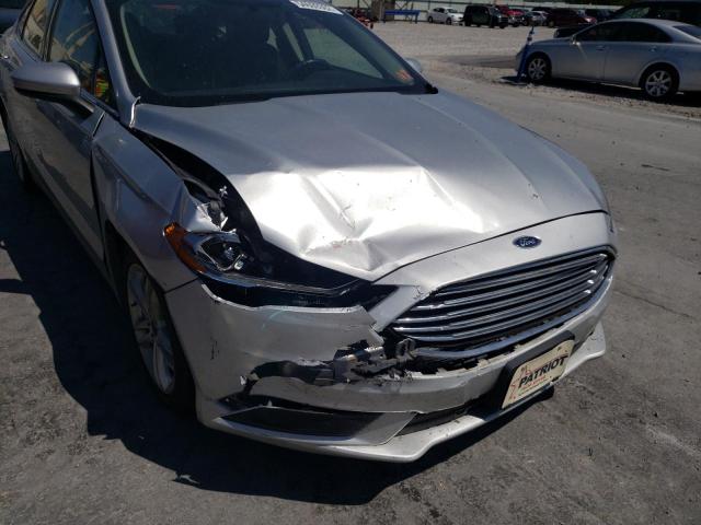 3FA6P0LU0JR248390 - 2018 FORD FUSION SE HYBRID SILVER photo 9