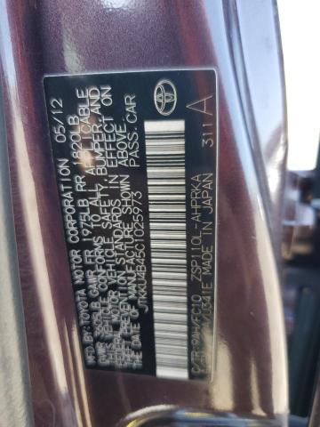 JTKKU4B45C1025973 - 2012 TOYOTA SCION XD PURPLE photo 13