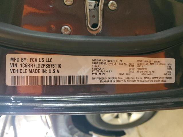 1C6RR7LG2PS575110 - 2023 RAM 1500 CLASS SLT 灰色 照片 13