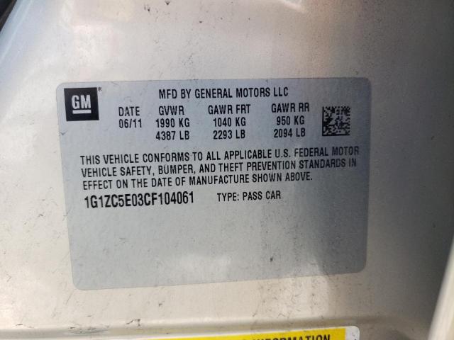 1G1ZC5E03CF104061 - 2012 CHEVROLET MALIBU 1LT TAN photo 13