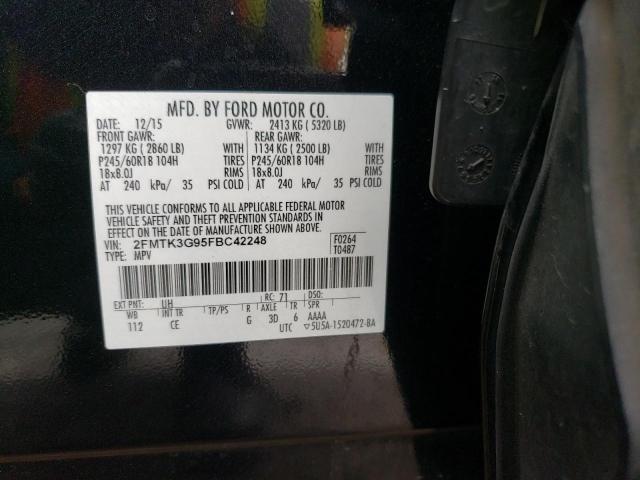 2FMTK3G95FBC42248 - 2015 FORD EDGE SE BLACK photo 13