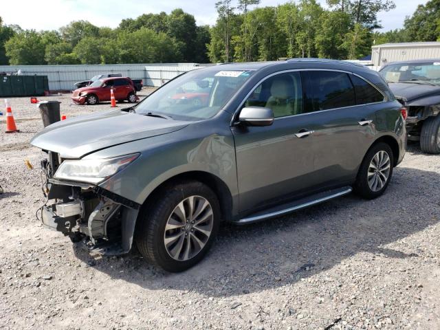 5FRYD4H40EB034954 - 2014 ACURA MDX TECHNOLOGY GRAY photo 1