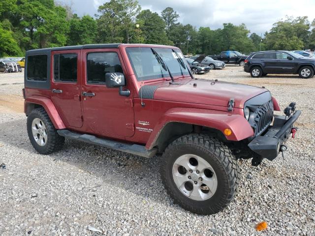 1C4BJWEG9DL583462 - 2013 JEEP WRANGLER UNLIMITED SAHARA RED photo 4