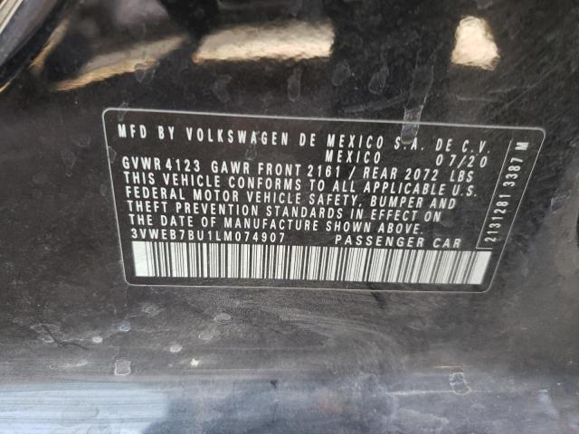 3VWEB7BU1LM074907 - 2020 VOLKSWAGEN JETTA SEL BLACK photo 12