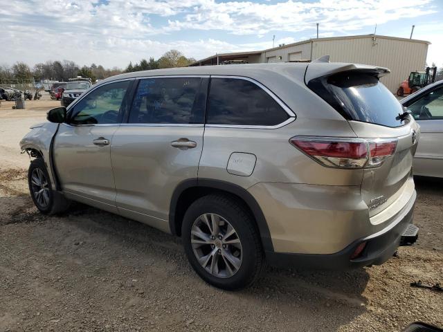 5TDZKRFH6FS103870 - 2015 TOYOTA HIGHLANDER LE GOLD photo 2