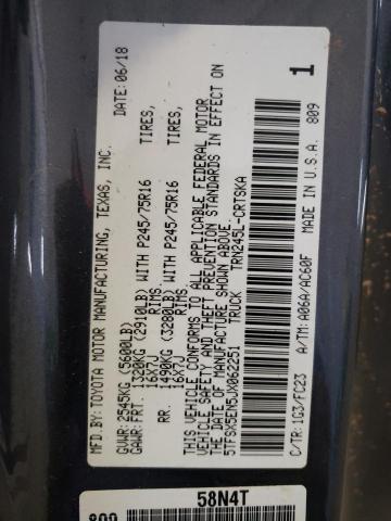 5TFSX5EN5JX062251 - 2018 TOYOTA TACOMA ACCESS CAB ნაცრისფერი ფოტო 12